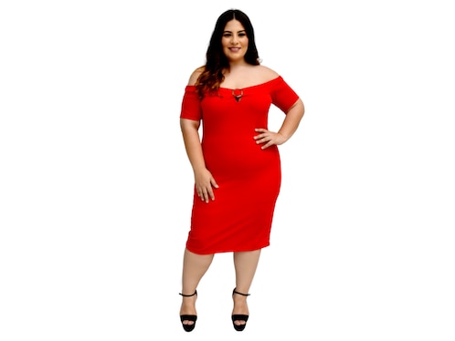 Vestido 3/4 formal Roman Fashion escote bardot para mujer