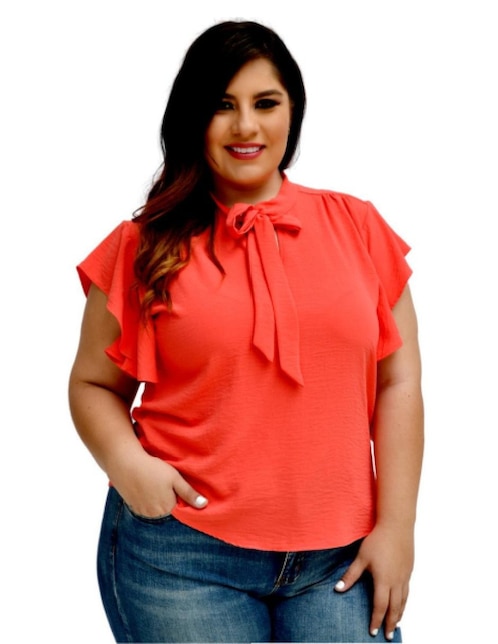 Blusa Roman Fashion manga corta para mujer