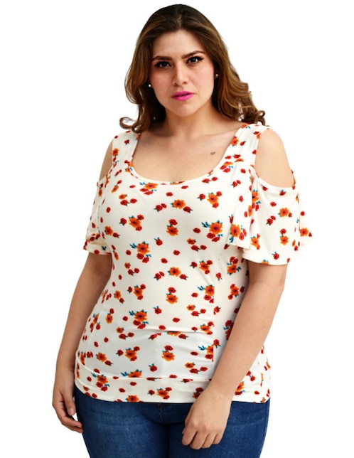 Blusa Roman Fashion manga corta para mujer