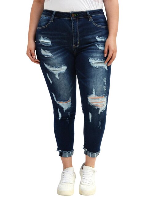Jeans skinny Balam deslavado corte cintura alta para mujer |  