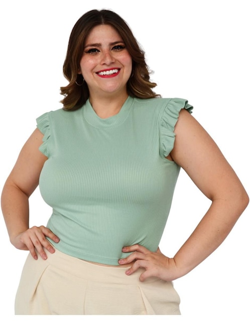 Blusa Roman Fashion sin manga para mujer