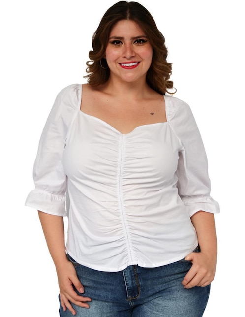 Blusa Roman Fashion manga 3/4 para mujer