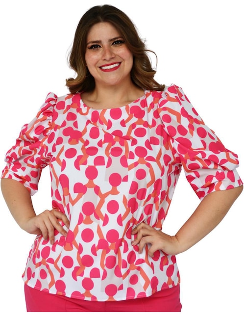 Blusa manga corta para mujer