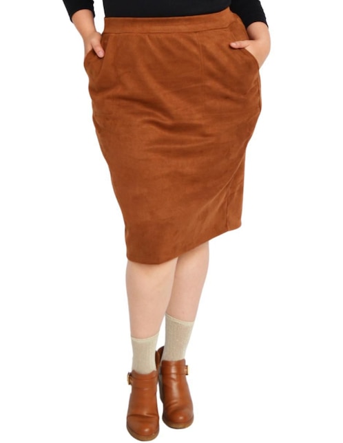 Falda midi con pretina 1