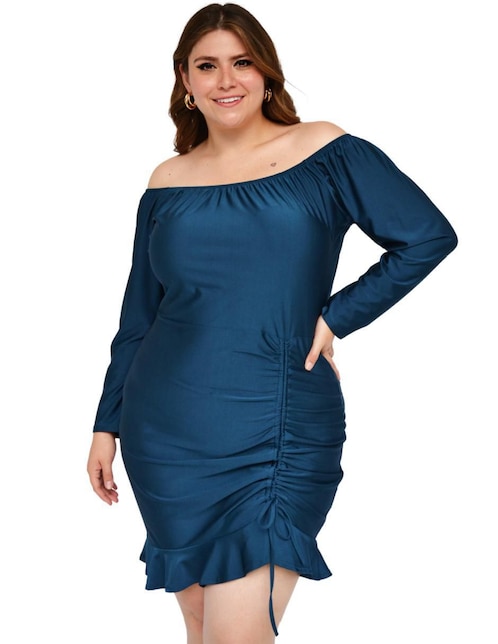 Vestido 3/4 de fiesta Roman Fashion escote bardot