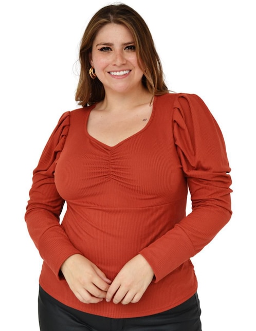 Blusa Roman Fashion manga larga para mujer