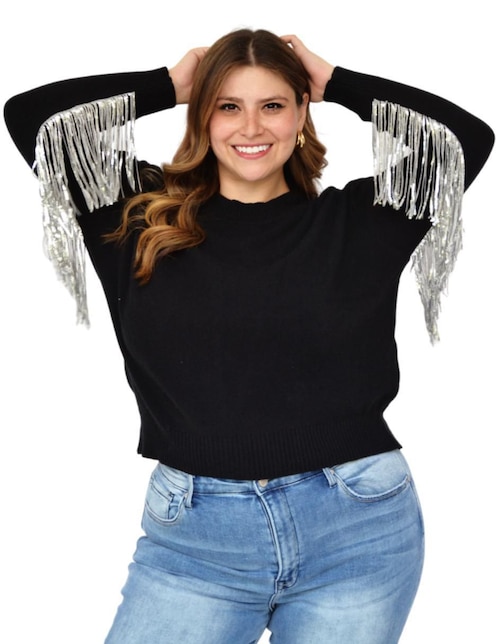 Suéter Roman Fashion cuello redondo para mujer