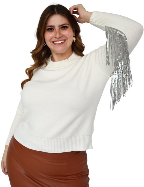 Suéter cuello redondo para mujer 1