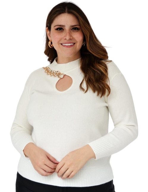 Suéter cuello redondo para mujer 1