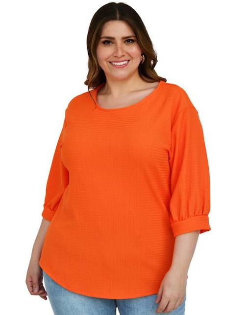 Blusa Roman Fashion manga 3/4 para mujer