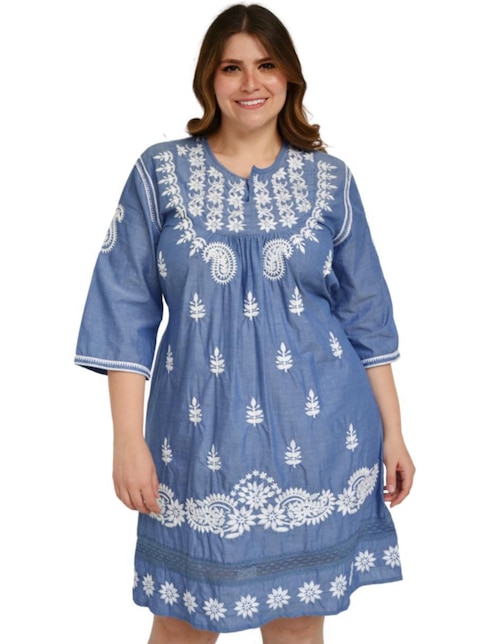 Vestido 3/4 casual Peshli para mujer