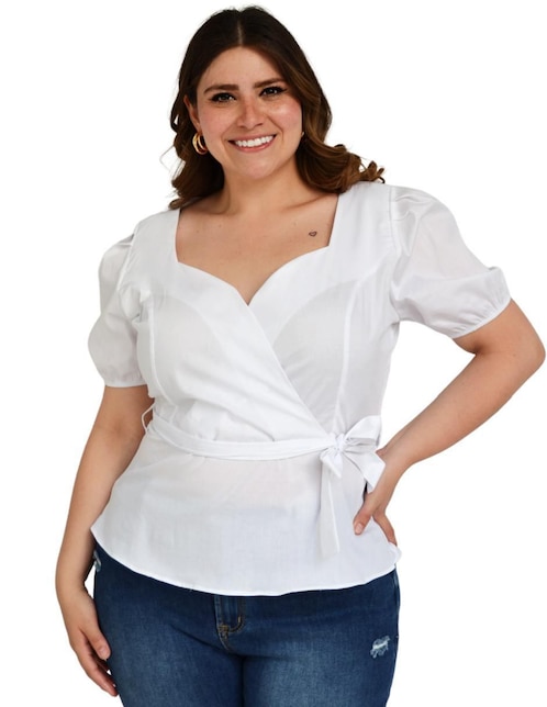 Blusa Roman Fashion manga corta para mujer