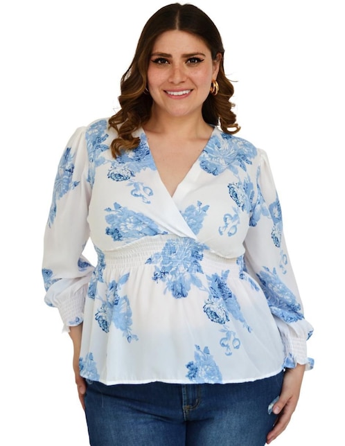 Blusa Roman Fashion manga larga para mujer