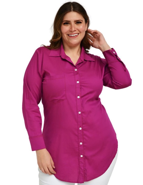 Blusa camisera manga larga para mujer 1