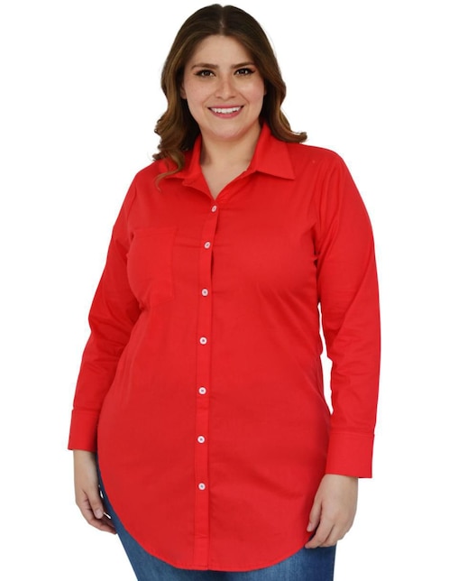 Blusa camisera manga larga para mujer 1