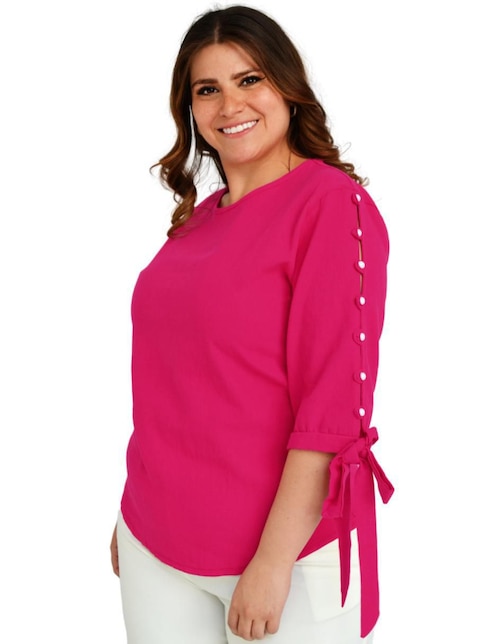 Blusa Roman Fashion manga 3/4 para mujer