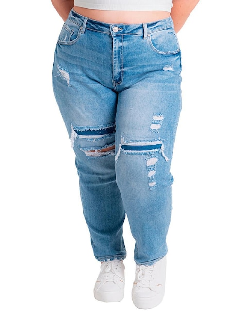 Jeans relaxed mom para mujer 1