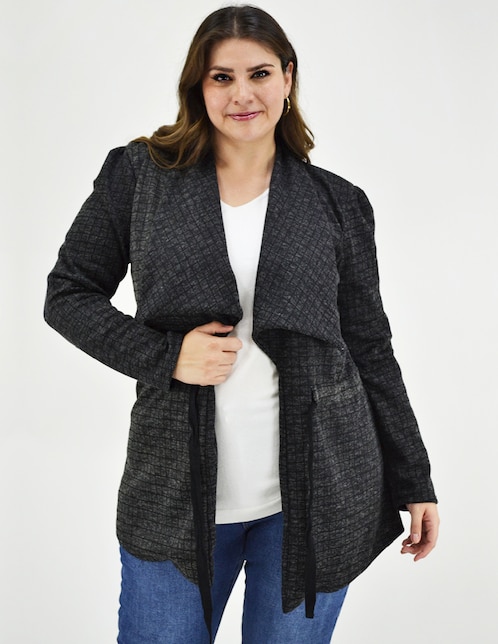 Chaleco Con Cuello De Solapa, Negro | Intrend