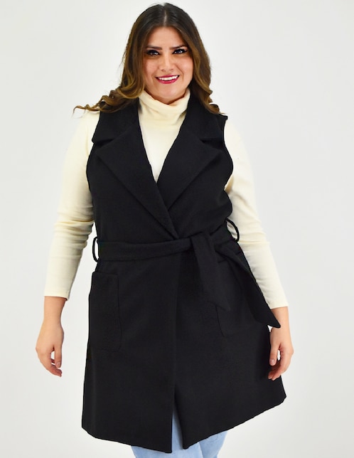 Abrigo Roman Fashion cruzado para mujer