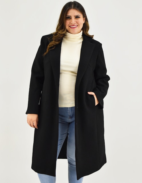 Abrigo Roman Fashion cruzado para mujer