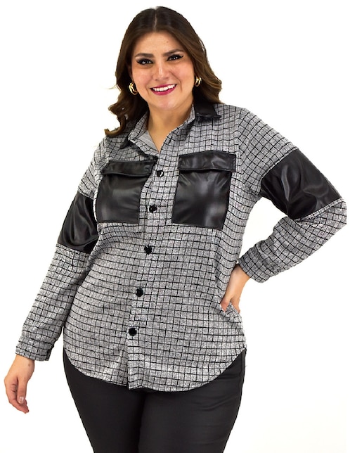 Blusa camisera manga larga para mujer 1