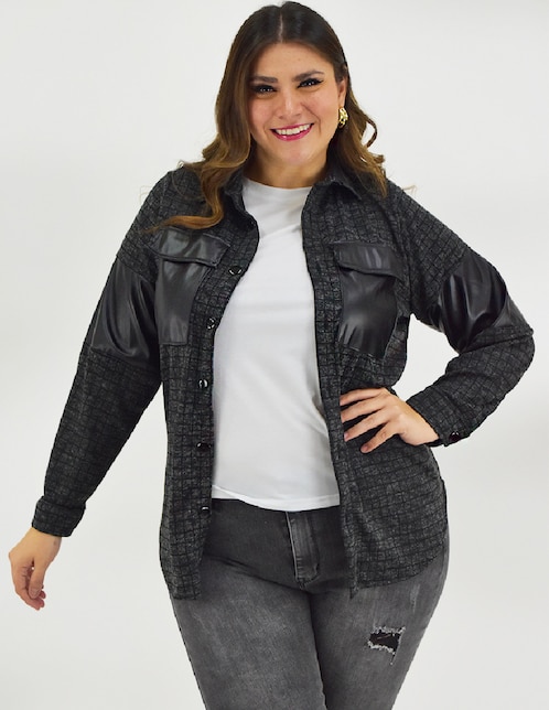 Blusa camisera Roman Fashion manga larga para mujer