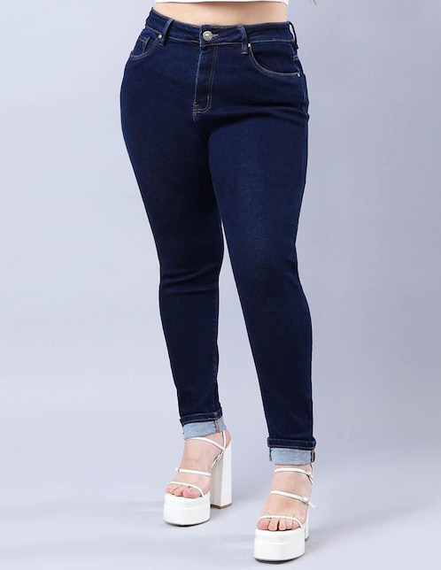 Jeans super skinny Seven Jeans 9326blco corte cintura alta para mujer