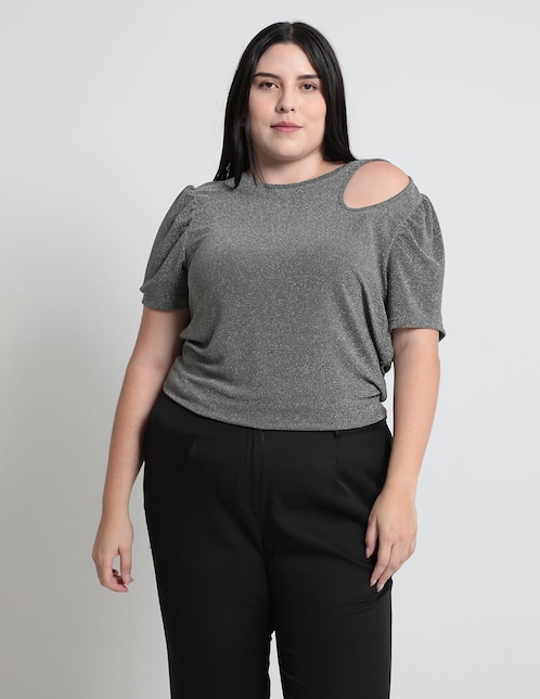 Blusa manga corta para mujer