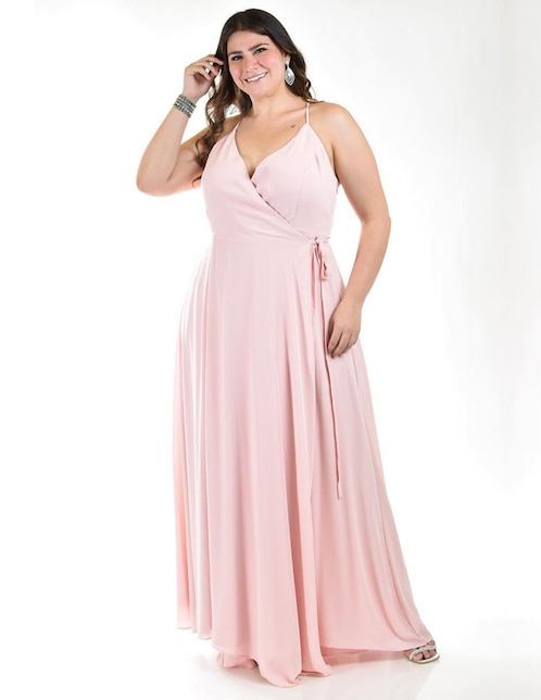 Vestido maxi de fiesta escote V 1