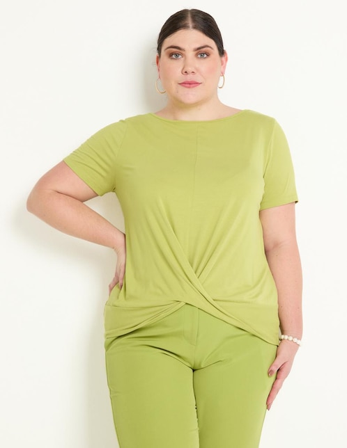 Playera manga corta The Pattern cuello redondo para mujer