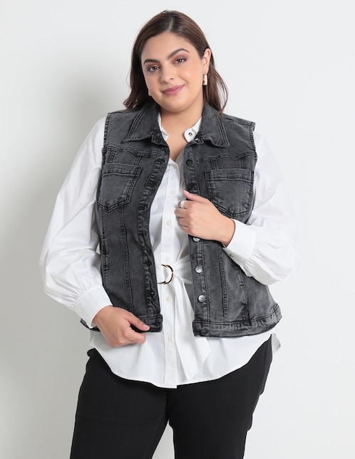 Chaleco The Pattern de mezclilla para mujer