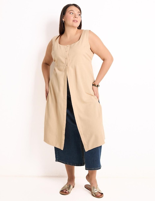 Blusa sin manga para mujer