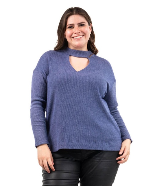 Suéter Roman Fashion cuello redondo para mujer