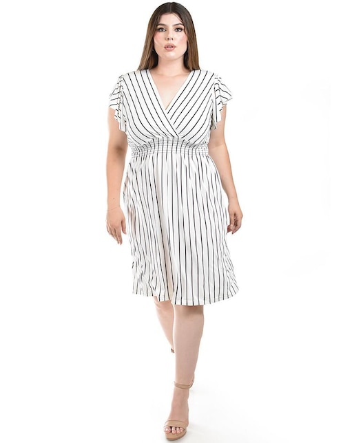 Vestido a la rodilla casual Roman Fashion para mujer