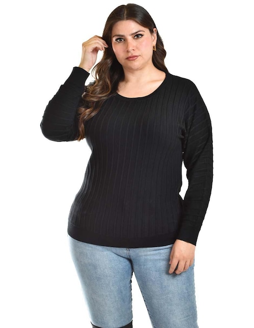 Suéter cuello redondo para mujer 1