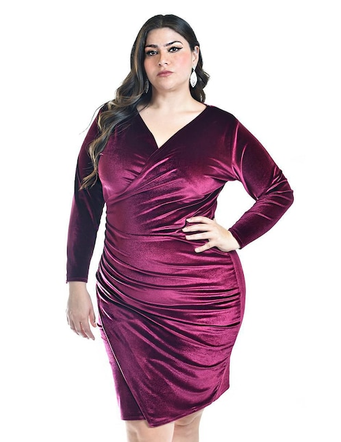 Vestido arriba de la rodilla de fiesta escote V 1