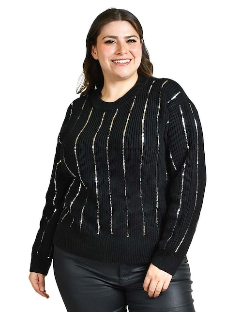 Suéter cuello redondo para mujer 1