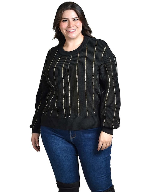Suéter cuello redondo para mujer 1