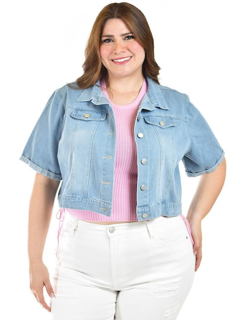 Chamarra casual de mezclilla para mujer 1