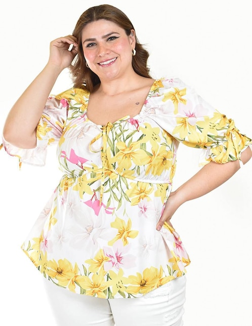 Blusa manga al codo para mujer 1