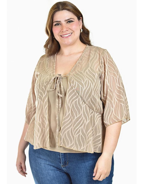 Suéter cuello redondo para mujer 1
