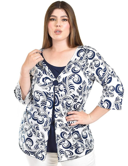 Blusa manga 3/4 para mujer Blusa manga 3/4 para mujer