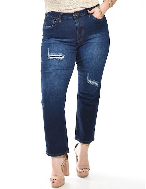 Jeans straight para mujer 1