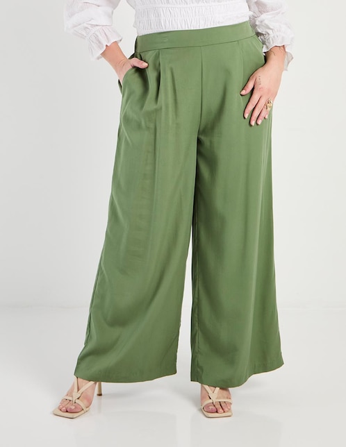 Pantalón coulotte relajado para mujer 1