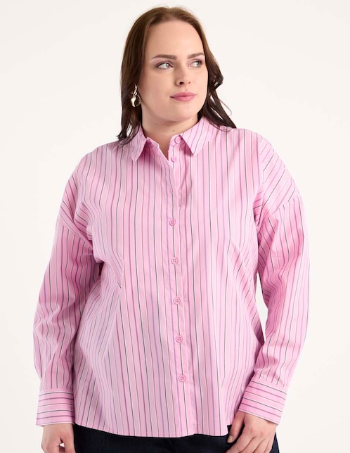 Camisa de algodón manga larga para mujer 1