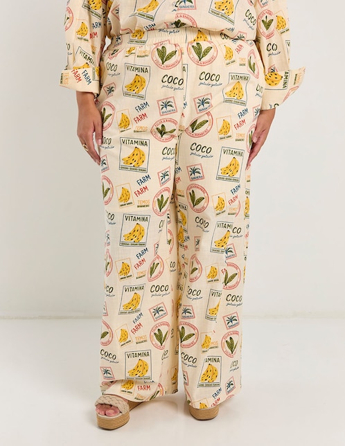 Pantalón straight amplio para mujer 1