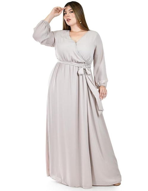 Vestido maxi de fiesta escote V 1
