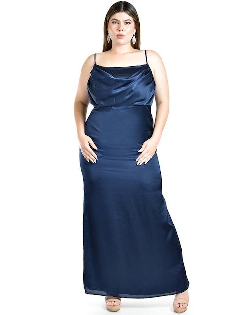 Vestido maxi de fiesta escote cuadrado 1
