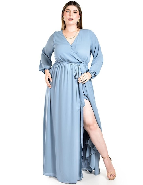 Vestido maxi de fiesta escote V 1