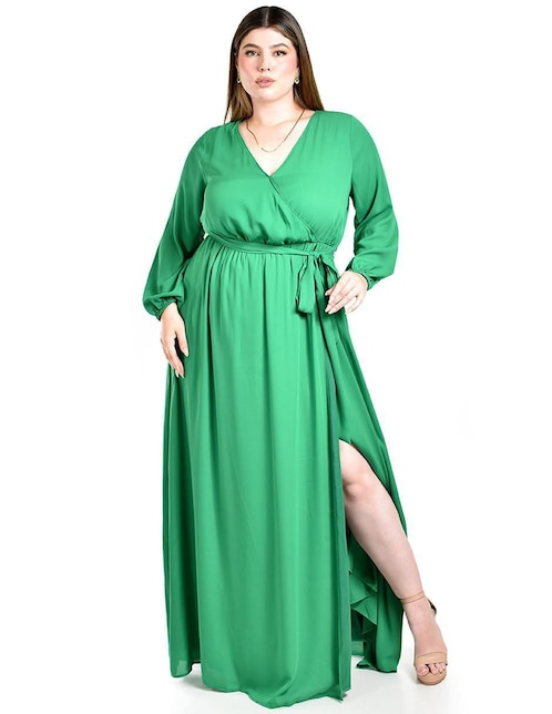 Vestido maxi de fiesta escote V 1